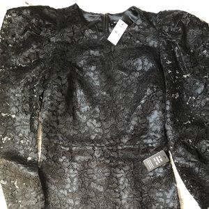 NWT Express Black Lace Mini Dress
